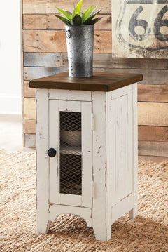 White/Brown Chairside End Table, product view 6 - 6