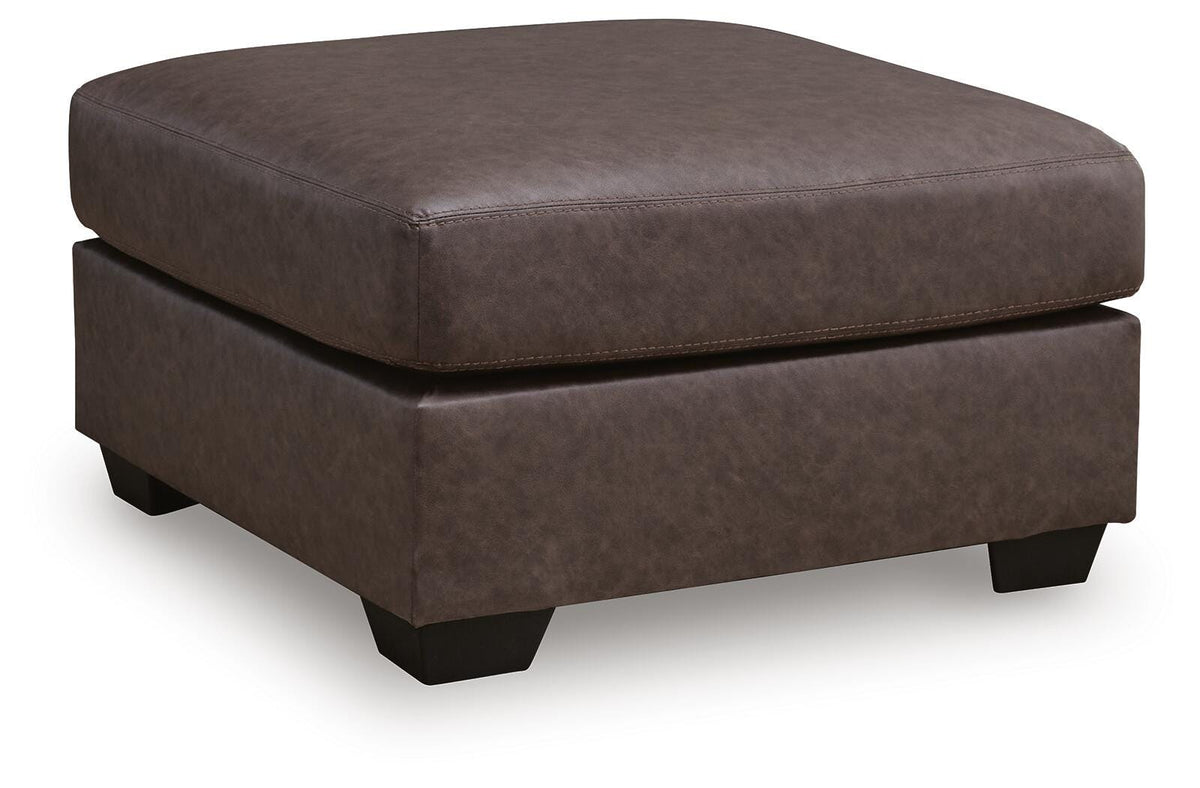 Umber, complete ottoman angled view