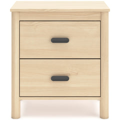 Tan, full front view of nightstand - 3