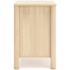 Tan, side view of nightstand - 4