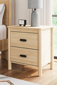 Tan, nightstand in room setting - 5