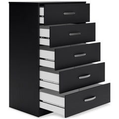 Black, chest with drawers open - 2