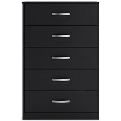 Black, full front view of chest - 3