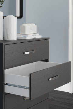 Black, drawer detail in room setting - 4