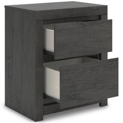 Charcoal / Nightstand, drawers open - 2