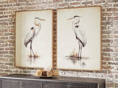 Beige Aubinell wall art set, product view 5 - 5
