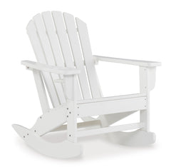 White outdoor rocking chair, full product view - 11