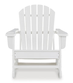 White outdoor rocking chair, product view 2 - 12