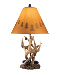 Brown table lamp pair, product view 2 - 2