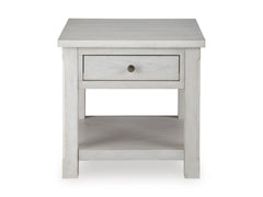 Antique White drawer and shelf end table, product view 4 - 4