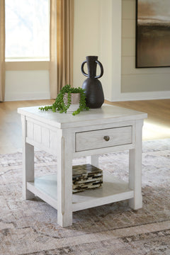 Antique White drawer and shelf end table, product view 5 - 5