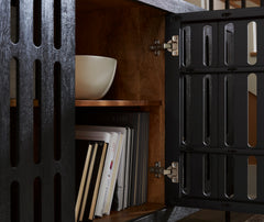Black/Natural Accent Cabinet, view 4 - 4