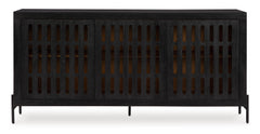 Black/Natural Accent Cabinet, view 6 - 6