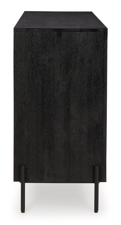 Black/Natural Accent Cabinet, view 7 - 7