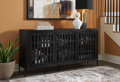 Black/Natural Accent Cabinet, view 8 - 8