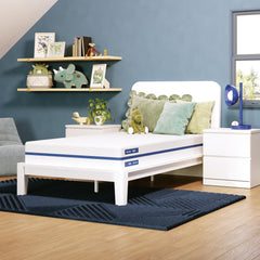 White Twin, mattress in room; bed frame and furnishings excluded - 5