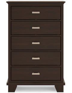 Dark Brown, full front view of chest - 3