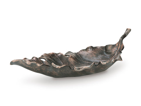 Avermund Antique Copper Tone Leaf Sculpture