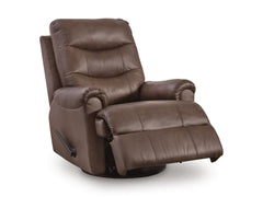 Espresso / Swivel Glider Recliner, recliner extended - 2