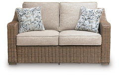 Beige, front loveseat view - 3