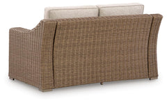 Beige, rear loveseat view - 4