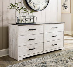 Whitewash/Charcoal Gray / 59.02 in wide, dresser in room setting; accessories excluded - 10