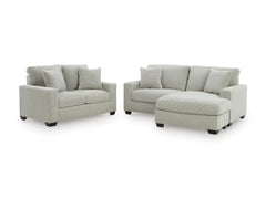 Smoke / Sofa Chaise + Loveseat, complete matching set - 13