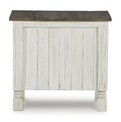 White/Gray USB Charging Cabinet End Table, product view 3 - 3