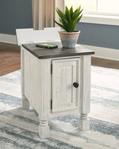 White/Gray USB Charging Cabinet End Table, product view 5 - 5
