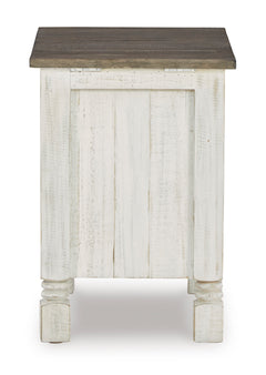 White/Gray USB Charging Cabinet End Table, product view 6 - 6