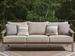Natural/Gray, outdoor sofa in a patio setting - 2
