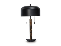 Brown/Black table lamp, full product view - 1