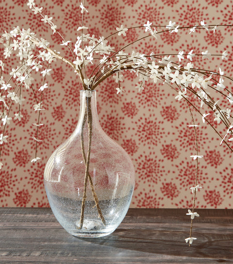 Kurthorne Clear Seeded Glass Indoor Outdoor Vase