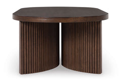 Dark Brown Oval Coffee Table, product view 3 - 3