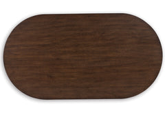 Dark Brown Oval Coffee Table, product view 4 - 4