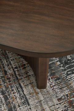 Dark Brown Oval Coffee Table, product view 6 - 6