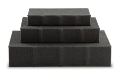 Black Jolina set of three storage boxes, full product view - 1