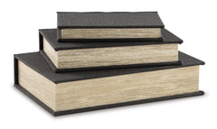 Black Jolina set of three storage boxes, product view 3 - 3