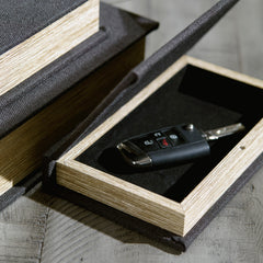 Black Jolina set of three storage boxes, product view 5 - 5