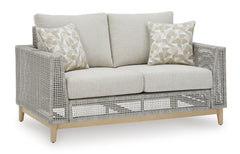Gray Loveseat w/Cushion, full product view - 1