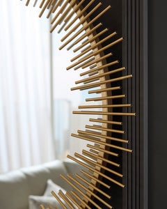 Gold Finish Accent Mirror, view 3 - 3