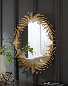 Gold Finish Accent Mirror, view 5 - 5