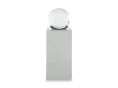 Clear/White 12.25-inch height sculpture, full product view - 1