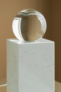 Clear/White 12.25-inch height sculpture, product view 3 - 3