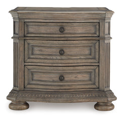 Light Brown, full front view of nightstand - 3