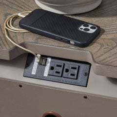 Light Brown, AC outlet and USB charging detail - 4