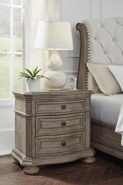 Light Brown, nightstand in room setting - 5