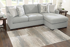 Gray/Taupe/Beige 60" x 84", room view; furniture excluded - 10