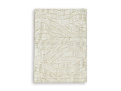 Beige/Tan 61" x 84", complete rug product view - 5