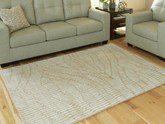 Beige/Tan 61" x 84", room view; furniture excluded - 6